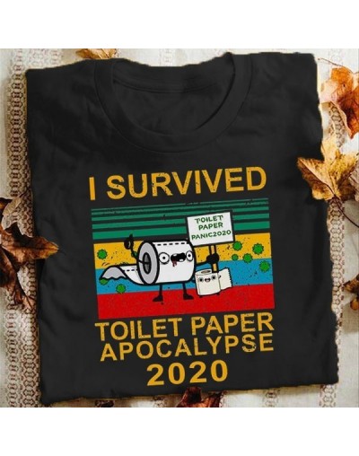 Camiseta divertida para mujer - I survived toilet paper apocalypse 2020